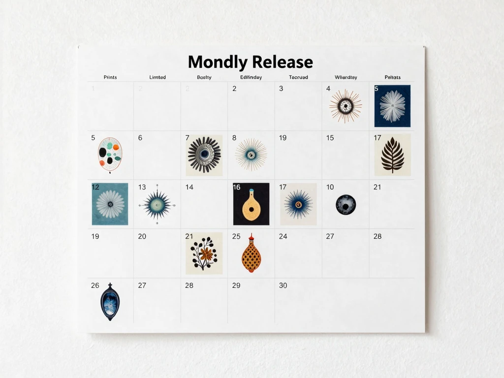 Voglynarkhak monthly release calendar for limited edition prints